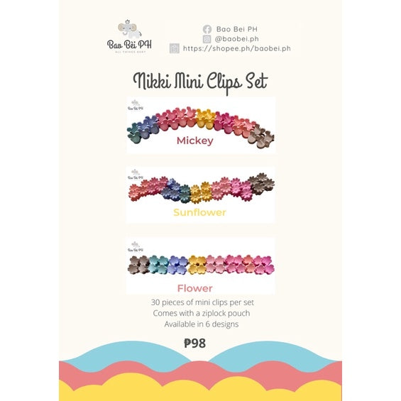 Bao Bei PH Nikki Mini Hair Clips Fashion Accessories for Baby Girl Toddler
