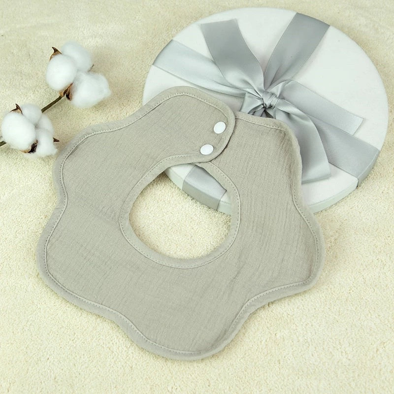 Bao Bei PH Coleen Pure Cotton Gauze Rotating Petal Bibs for Infant Newborn and Baby