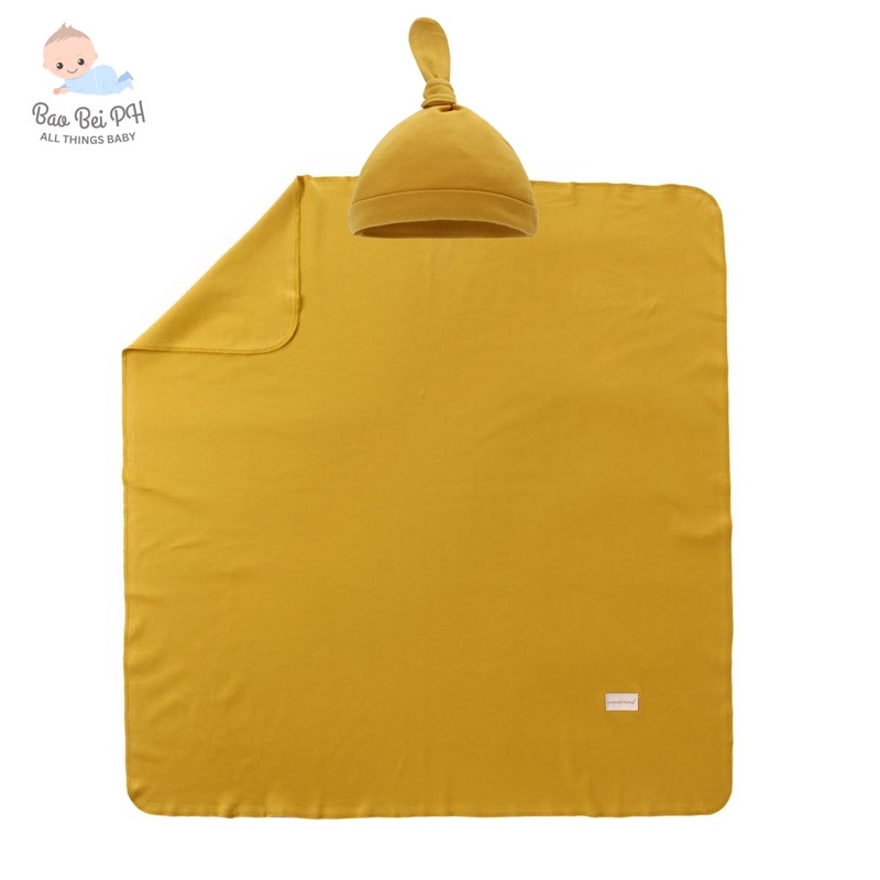 Bao Bei PH x Miracle Baby Tyler Matching Swaddle Blanket and Hat Beanie for Newborn Baby 1 Pair