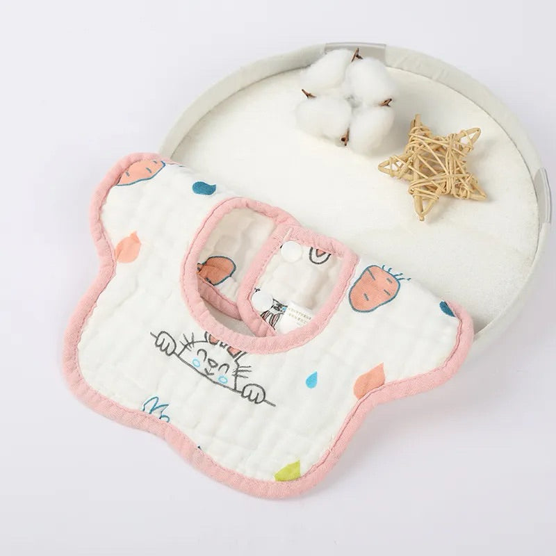 Bao Bei PH Law Petal Rotating Gauze Bib or Towel for Newborn Baby Drool Washcloth