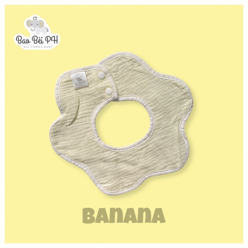 Bao Bei PH Coleen Pure Cotton Gauze Rotating Petal Bibs for Infant Newborn and Baby