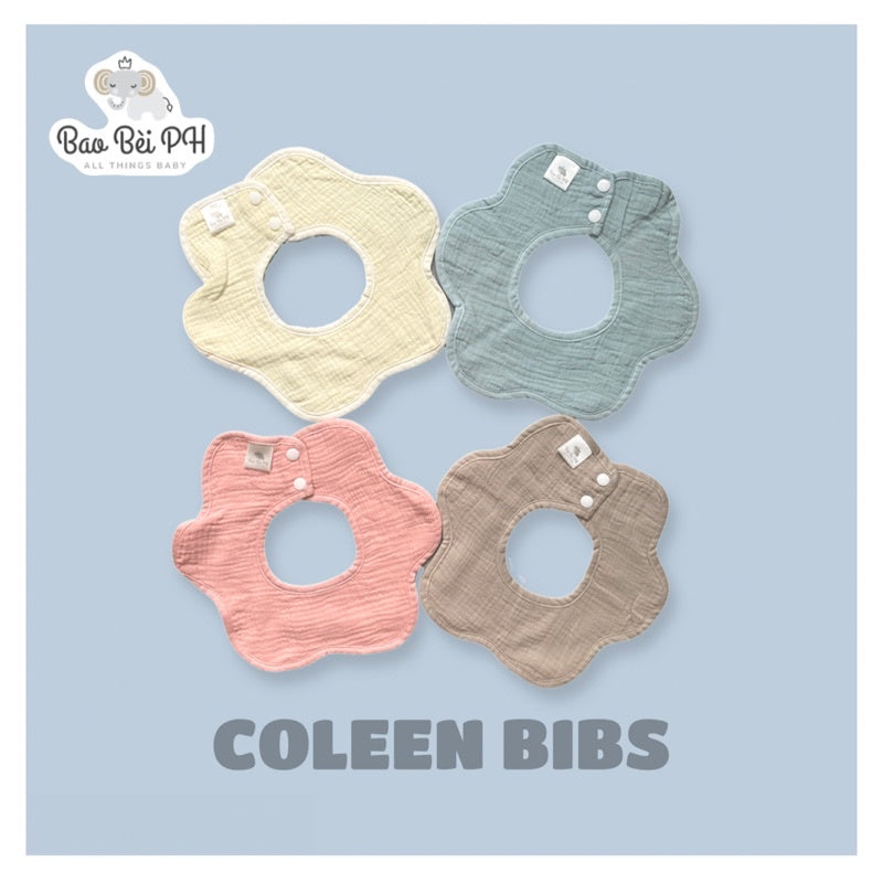 Bao Bei PH Coleen Pure Cotton Gauze Rotating Petal Bibs for Infant Newborn and Baby