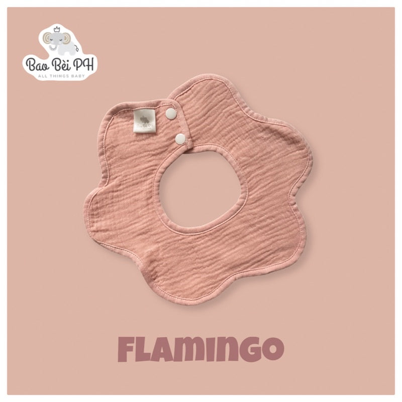 Bao Bei PH Coleen Pure Cotton Gauze Rotating Petal Bibs for Infant Newborn and Baby