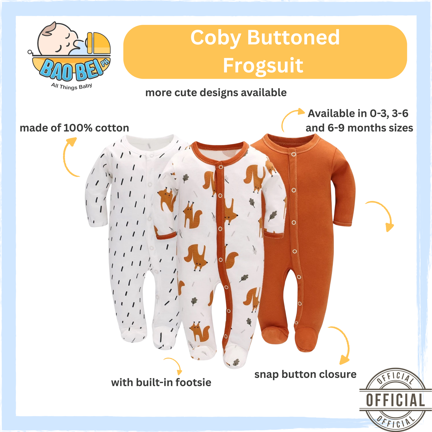 Bao Bei PH Coby Frogsuit (Buttoned)