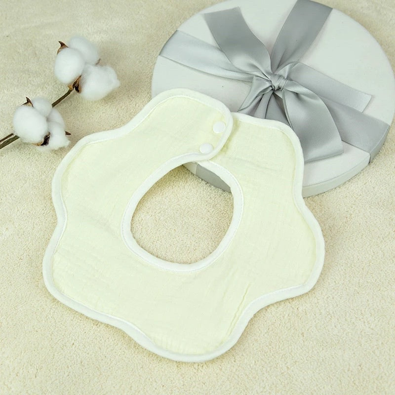 Bao Bei PH Coleen Pure Cotton Gauze Rotating Petal Bibs for Infant Newborn and Baby