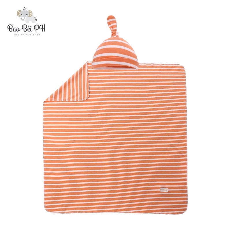 Bao Bei PH x Miracle Baby Tyler Matching Swaddle Blanket and Hat Beanie for Newborn Baby 1 Pair
