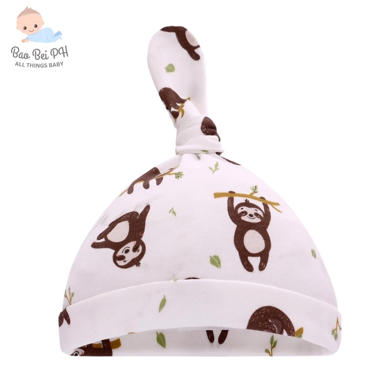 Bao Bei PH Jalen Baby Beanie for Newborn Infant Baby Sleep Hat 100% Cotton