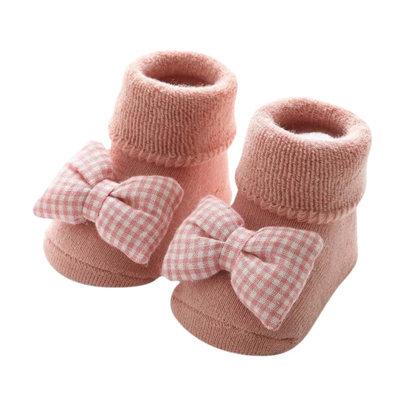 Bao Bei PH Kali Baby Socks for Newborn 0-12 Months Soft Cotton Anti-Skid Bottom Footwear for Infant