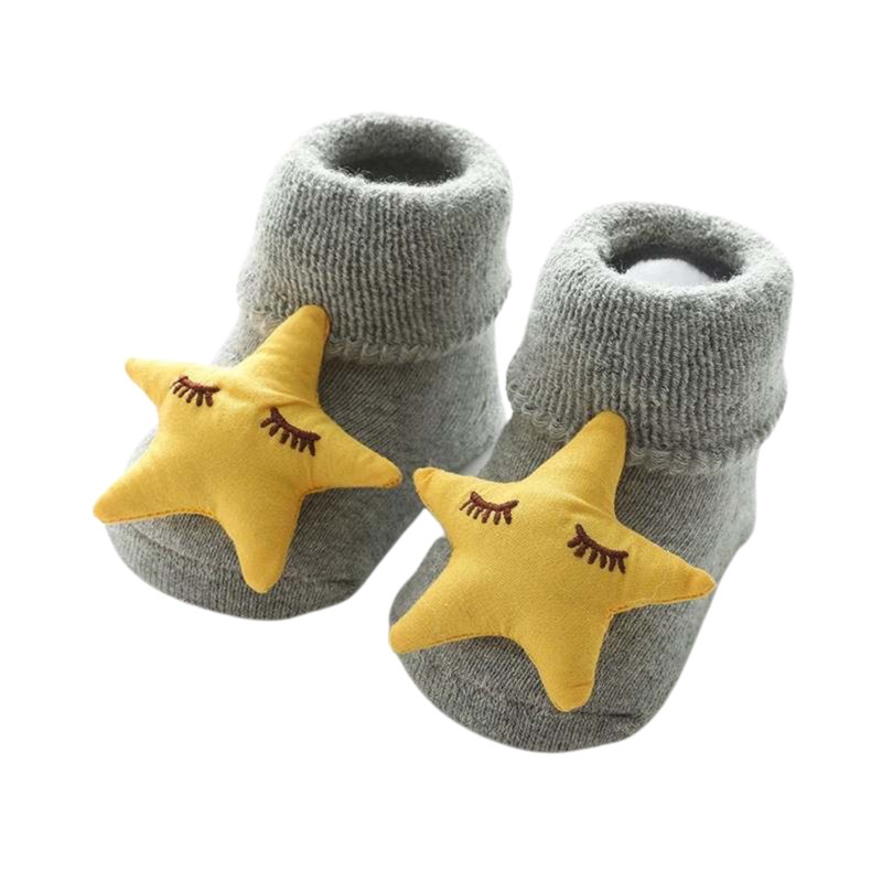 Bao Bei PH Kali Baby Socks for Newborn 0-12 Months Soft Cotton Anti-Skid Bottom Footwear for Infant