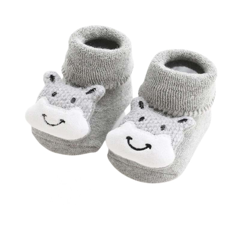 Bao Bei PH Kali Baby Socks for Newborn 0-12 Months Soft Cotton Anti-Skid Bottom Footwear for Infant