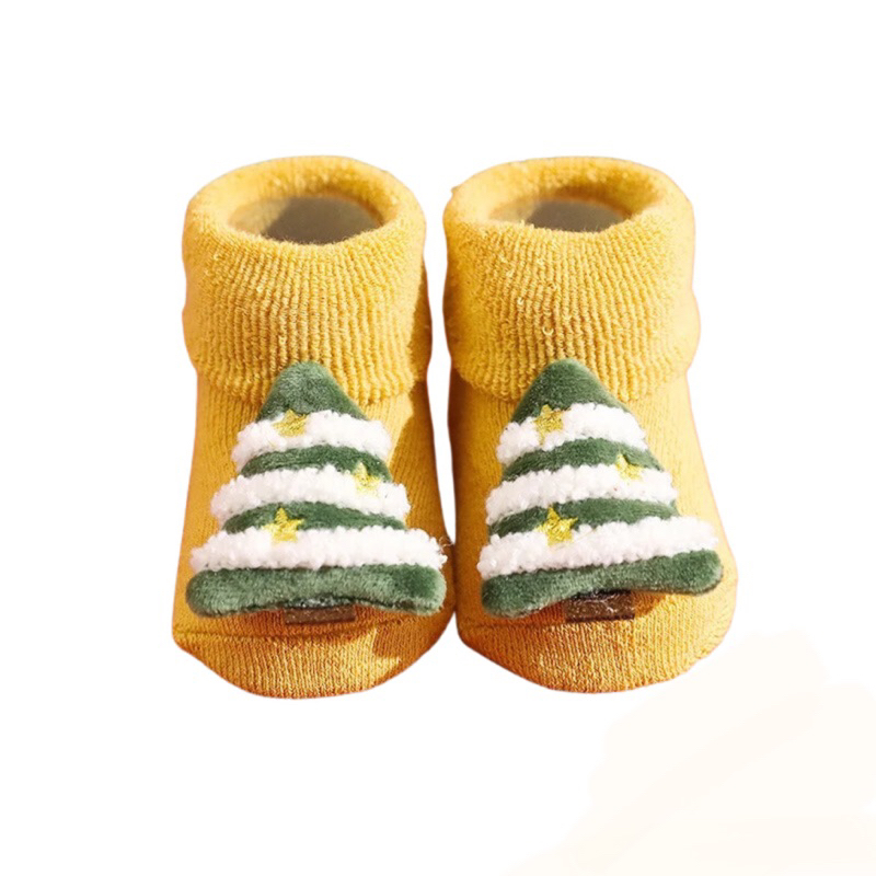 Bao Bei PH Kali Baby Socks for Newborn 0-12 Months Soft Cotton Anti-Skid Bottom Footwear for Infant