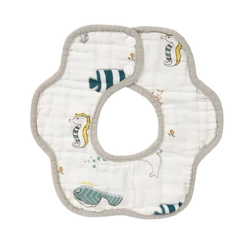 Bao Bei PH Law Petal Rotating Gauze Bib or Towel for Newborn Baby Drool Washcloth