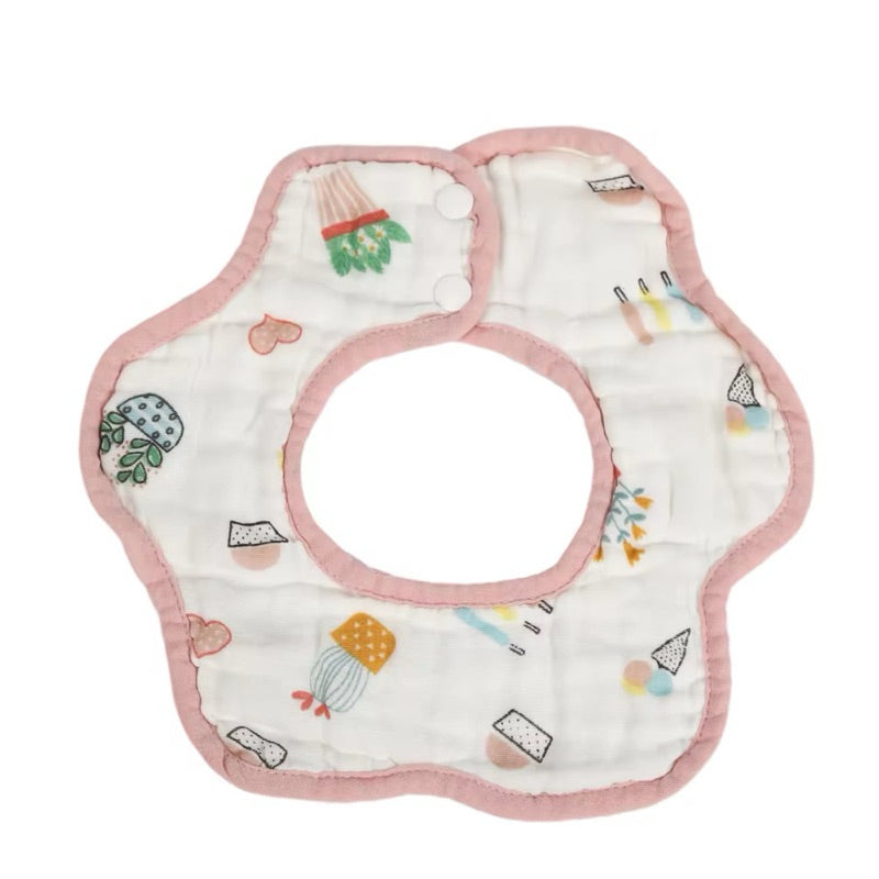 Bao Bei PH Law Petal Rotating Gauze Bib or Towel for Newborn Baby Drool Washcloth