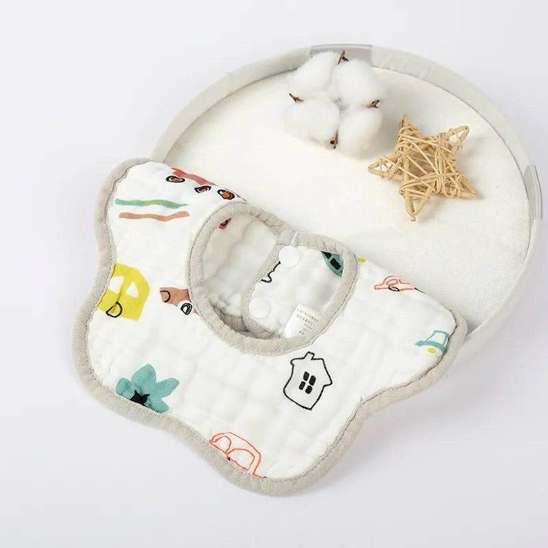 Bao Bei PH Law Petal Rotating Gauze Bib or Towel for Newborn Baby Drool Washcloth