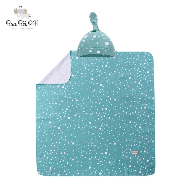 Bao Bei PH x Miracle Baby Tyler Matching Swaddle Blanket and Hat Beanie for Newborn Baby 1 Pair