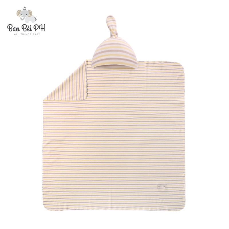 Bao Bei PH x Miracle Baby Tyler Matching Swaddle Blanket and Hat Beanie for Newborn Baby 1 Pair