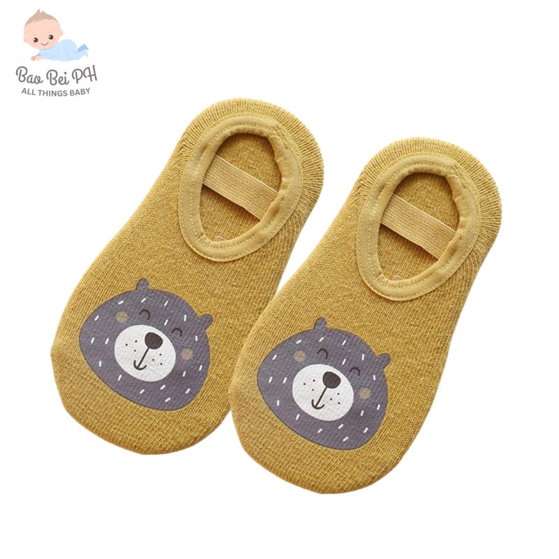 Bao Bei PH Stephen Gartered Baby Socks Footwear for 0-12 Months Newborn Infant Anti-skid Bottom