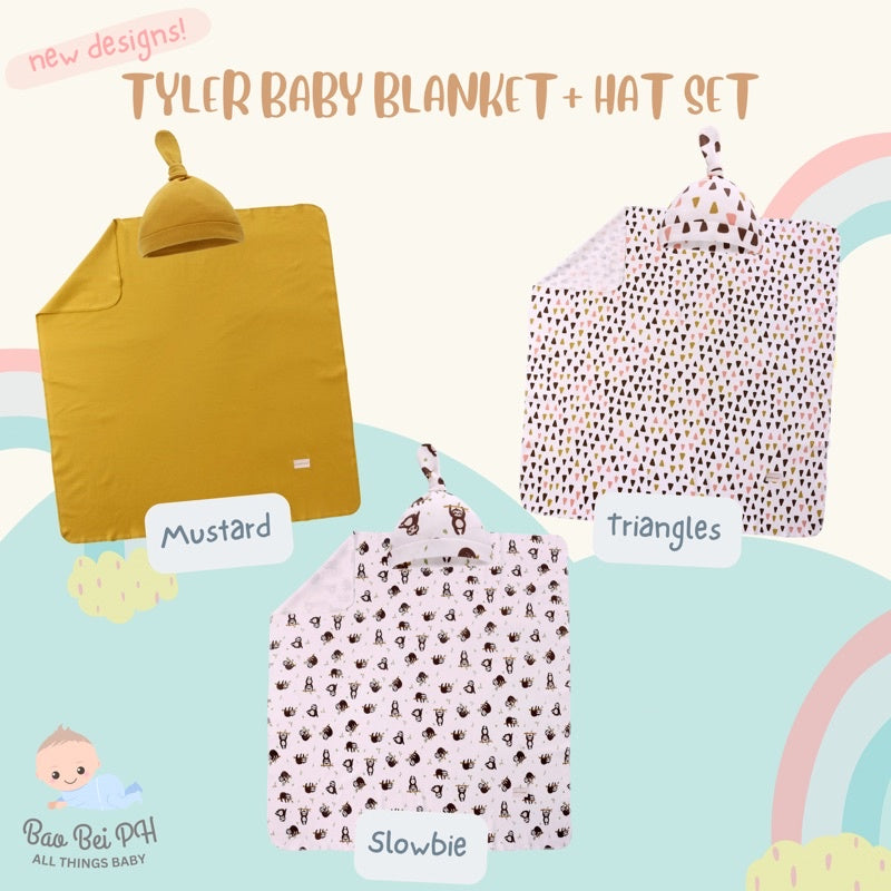 Bao Bei PH x Miracle Baby Tyler Matching Swaddle Blanket and Hat Beanie for Newborn Baby 1 Pair