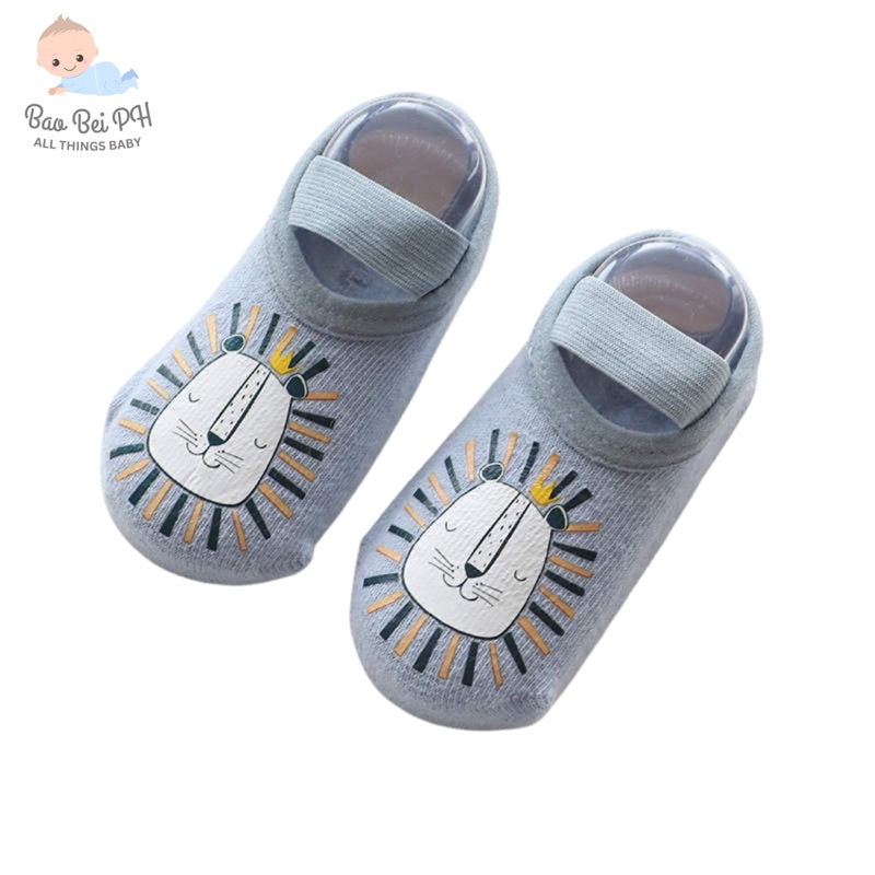 Bao Bei PH Stephen Gartered Baby Socks Footwear for 0-12 Months Newborn Infant Anti-skid Bottom